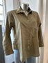 Rabens Saloner djana poplin side gather shirt Khaki